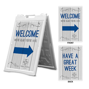 Painted Wood Welcome Great Week 2' x 3' Street Sign Banners