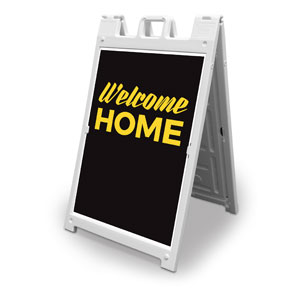 Jet Black Welcome Home 2' x 3' Street Sign Banners