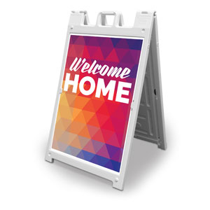 Geometric Bold Welcome Home 2' x 3' Street Sign Banners