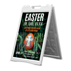 Easter In Park Grass 2' x 3' Street Sign Banners