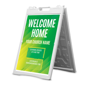 Welcome Home Green 2' x 3' Street Sign Banners