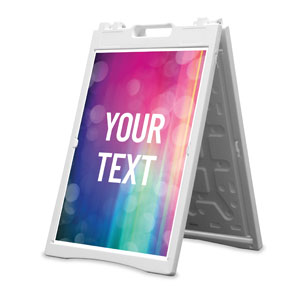 Colorful Lights Your Text 2' x 3' Street Sign Banners