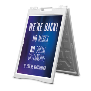 Aurora Lights We're Back Vaccinated 2' x 3' Street Sign Banners