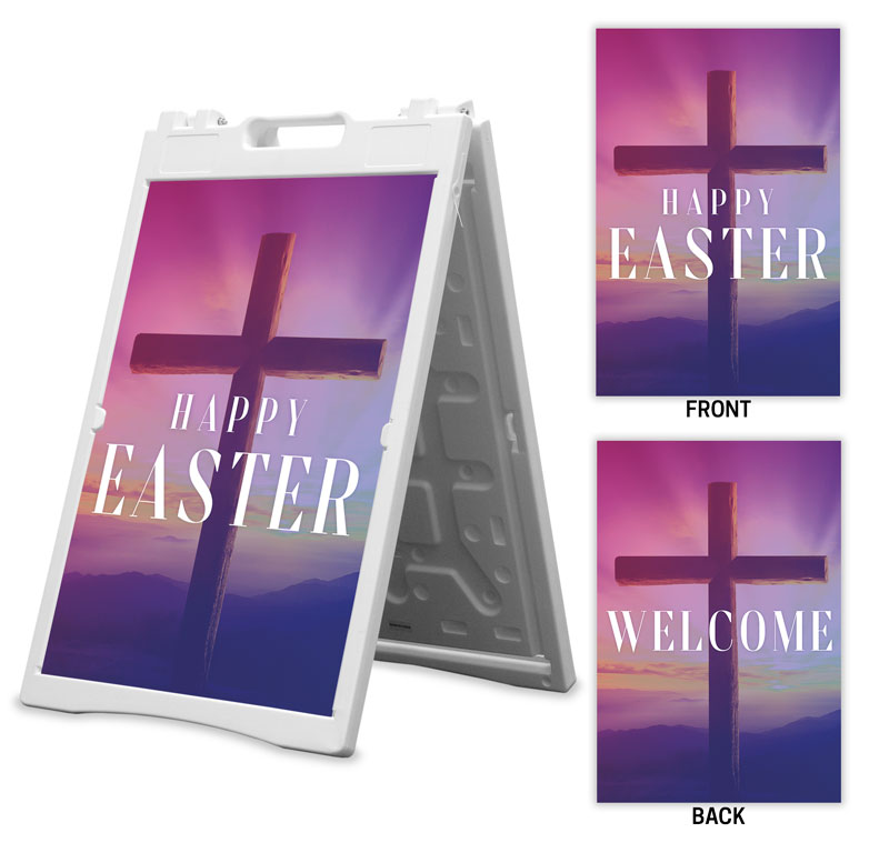 Banners, Easter, Easter Hope Sunrise Happy Easter Welcome, 2' x 3'