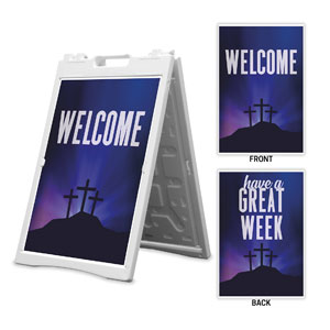 Aurora Lights Easter Welcome Great Week 2' x 3' Street Sign Banners