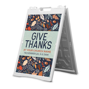 Autumn Give Thanks 2' x 3' Street Sign Banners