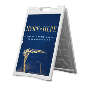 Hope is Here Gold 2' x 3' Street Sign Banners