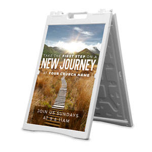First Step New Journey 2' x 3' Street Sign Banners