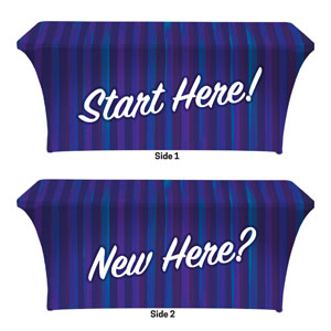 Modern Stripes New Here Start Here Stretch Table Covers
