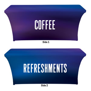 Aurora Lights Coffee Refreshments Stretch Table Covers