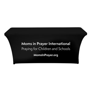 Moms In Prayer Black and White Stretch Table Covers