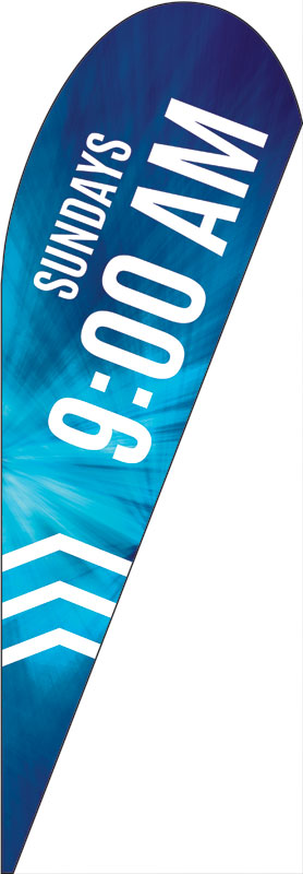 Banners, Chevron Welcome Blue Products, Chevron Blue 9 AM, 2' x 8.5'