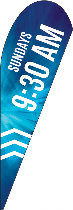 Banners, Chevron Welcome Blue Products, Chevron Blue 930 AM, 2' x 8.5'