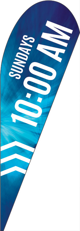 Banners, Chevron Welcome Blue Products, Chevron Blue 10 AM, 2' x 8.5'