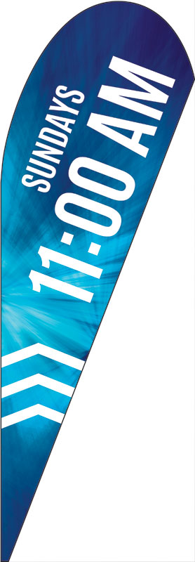 Banners, Chevron Welcome Blue Products, Chevron Blue 11 AM, 2' x 8.5'