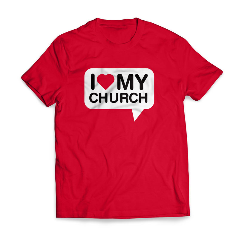 T-Shirts, New Years, I Love My Church Large, Large (Unisex)