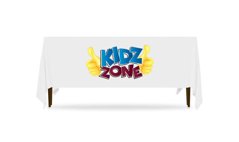 Table Throws, Children's Ministry, Marquee Kidz Zone Logo