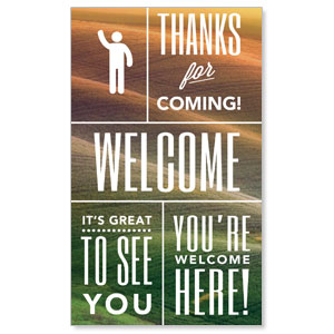 Phrases Welcome
 3 x 5 Vinyl Banner