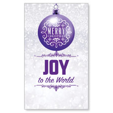 Silver Snow Joy Ornament 