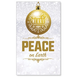 Silver Snow Peace Ornament 3 x 5 Vinyl Banner