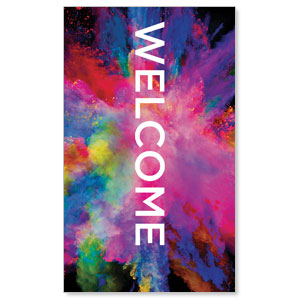 Back to Church Easter Welcome 3 x 5 Vinyl Banner