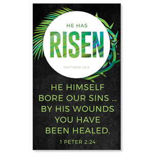 Easter Palm Crown Scripture 3 x 5 Vinyl Banner