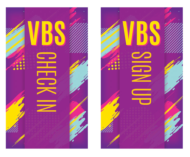 Banners, VBS / Camp, VBS Neon Pair, 3 x 5