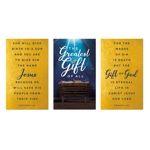 Greatest Gift of All Triptych 3 x 5 Vinyl Banner