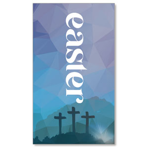 Easter Mosaic Crosses 3 x 5 Vinyl Banner