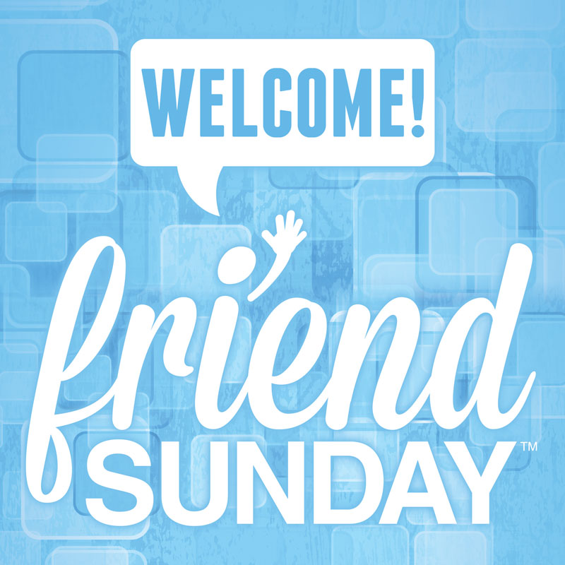 Window Banners, Friend Sunday, Friend Sunday Welcome, 3' x 3'