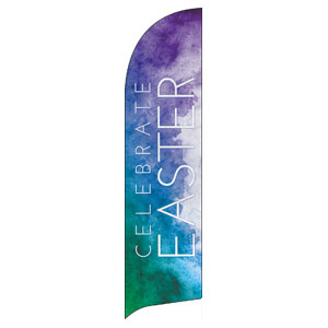 Celebrate Watercolor Easter Flag Banner