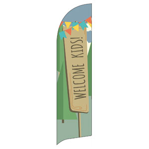 Woodland Friends Welcome Flag Banner