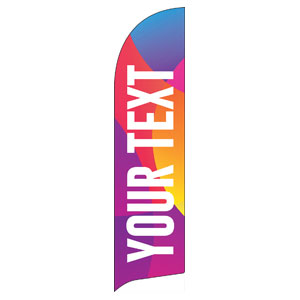 Curved Colors Your Text Flag Banner