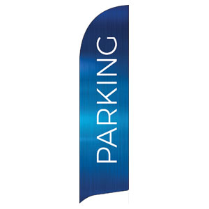 General Blue Parking Flag Banner