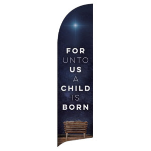 A Child Is Born Flag Banner