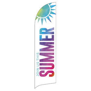Join Us Summer Watercolor Flag Banner