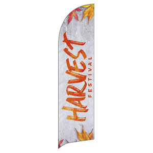 Harvest Festival Leaves Flag Banner