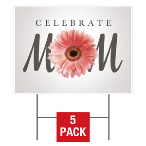 Mom Flower Yard Signs - Stock 1-sided