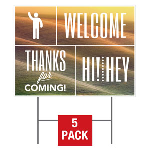 Phrases Welcome Yard Signs - Stock 1-sided