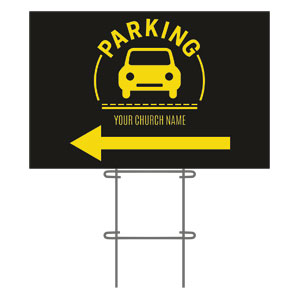 Parking Yellow 36"x23.5" Large YardSigns