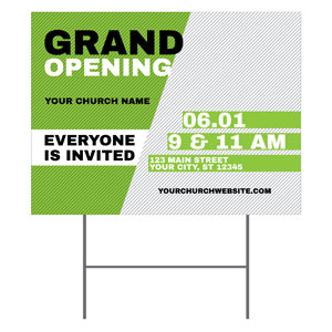 Grand Opening Invite Green 18"x24" YardSigns