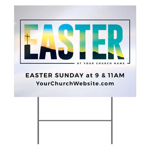 Bold Easter Calvary Hill 18"x24" YardSigns