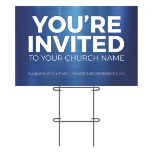 General Blue 36"x23.5" Large YardSigns