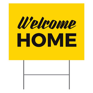 Yellow Welcome Home 18"x24" YardSigns