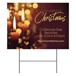 Celebrate Christmas Candles 18"x24" YardSigns