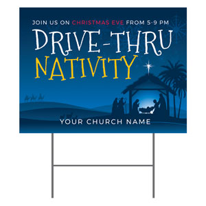 Drive-Thru Christmas Nativity 18"x24" YardSigns