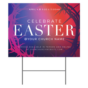 Celebrate Easter Crown 18"x24" YardSigns