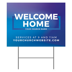Welcome Home Blue 18"x24" YardSigns
