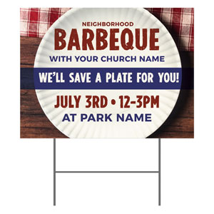 Barbeque Plate 18"x24" YardSigns
