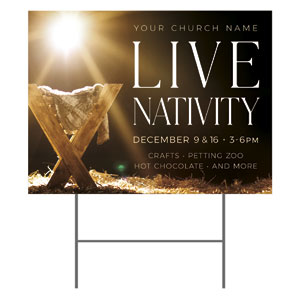 Live Nativity Manger 18"x24" YardSigns